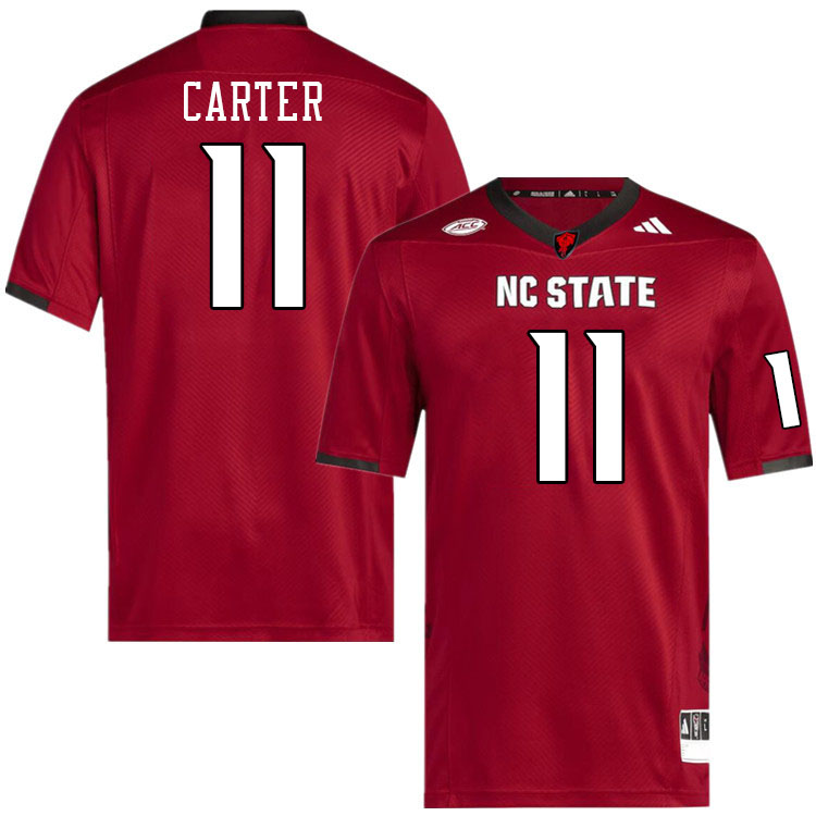 Men #11 Ja'Had Carter NC State Wolfpack College Football Jerseys Stitched-Red